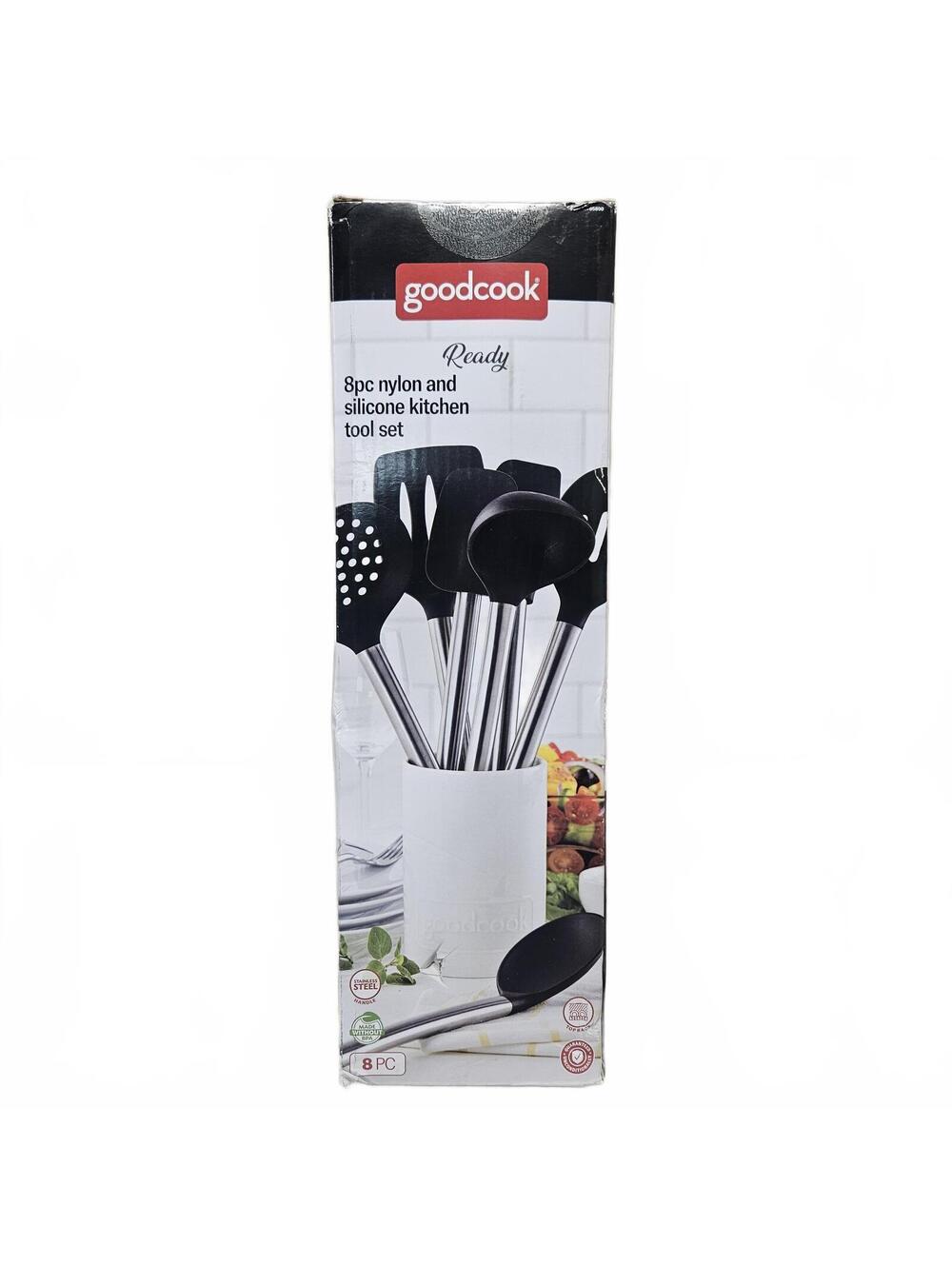 New GoodCook Ready 8-Piece Nylon and Silicone Kitchen Tool Set
